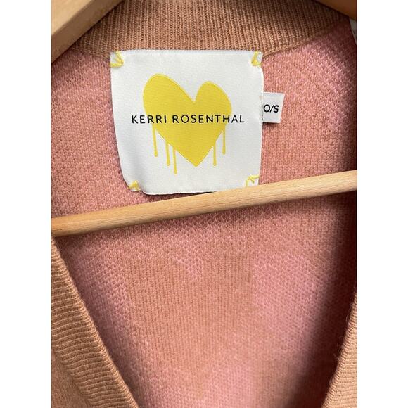 Kerri Rosenthal Heart In Check Cashmere Sweater Vest Sz S - Picture 2 of 5